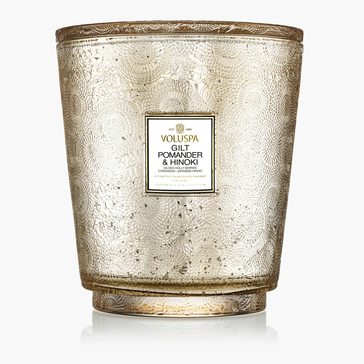 Gilt Pomander & Hinoki - 5 Wick Hearth Candle