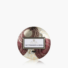 Gilt Pomander & Hinoki - Mini Tin Candle